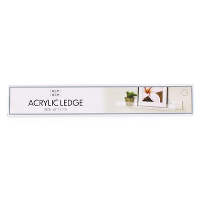 Clear Acrylic Ledge Shelf 18in