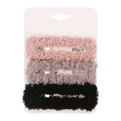 Sherpa Snap Clips 3-Pack Hair Clips