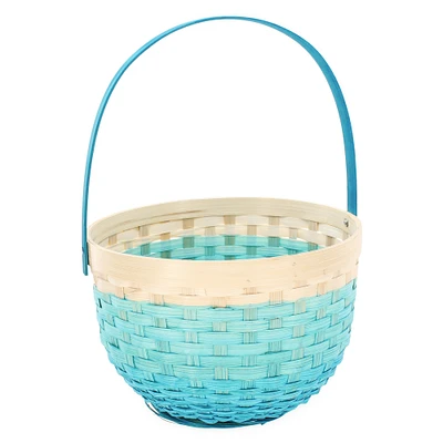 Ombre Bamboo Easter Basket 9in Round