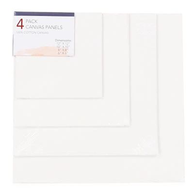 Canvas Panel 4-Pack, Assorted Sizes