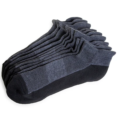 Men's Performance Low Cut Socks Black & Gray 5-Pack