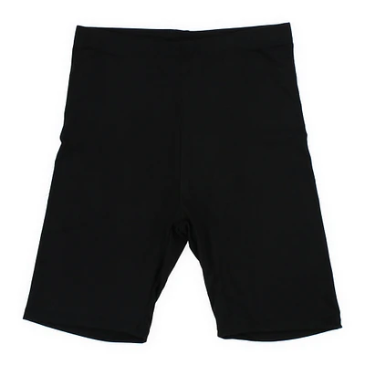 juniors high waist bike shorts - black
