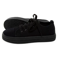 Ladies Classic Tonal Sneakers - Black