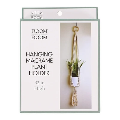 Macrame Hanging Plant Holder 32in