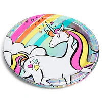 Radiant Rainbow Unicorn 9in Paper Plates 8-Count