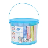 Jumbo Sidewalk Chalk Bucket 20-Piece