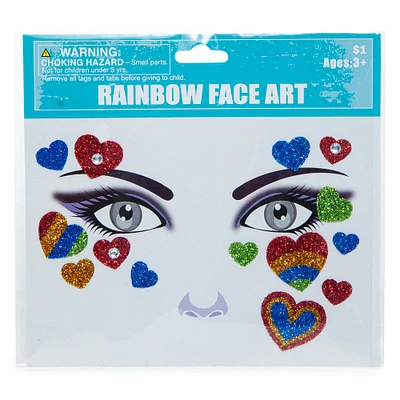 Rainbow Face Art Stickers