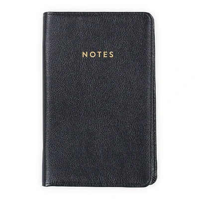 faux leather padded zipper journal