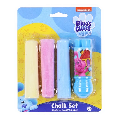 Blues Clues™ Sidewalk Chalk & Holder 4-Piece Set