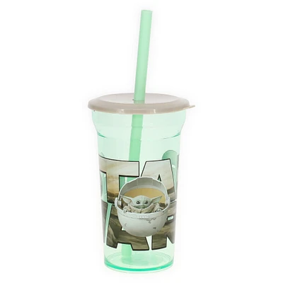 Star Wars The Mandalorian Cold Drink Tumbler with Lid & Straw 14oz