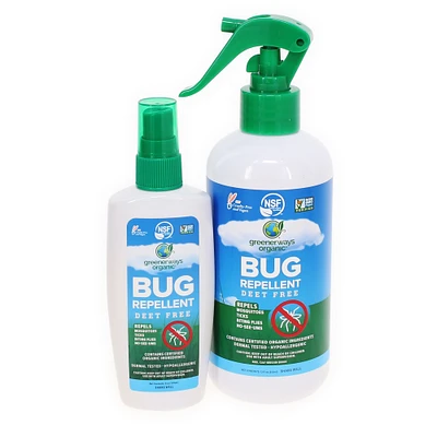 Greenerways Organic™ Deet-Free Bug Repellent Spray 4oz/12oz