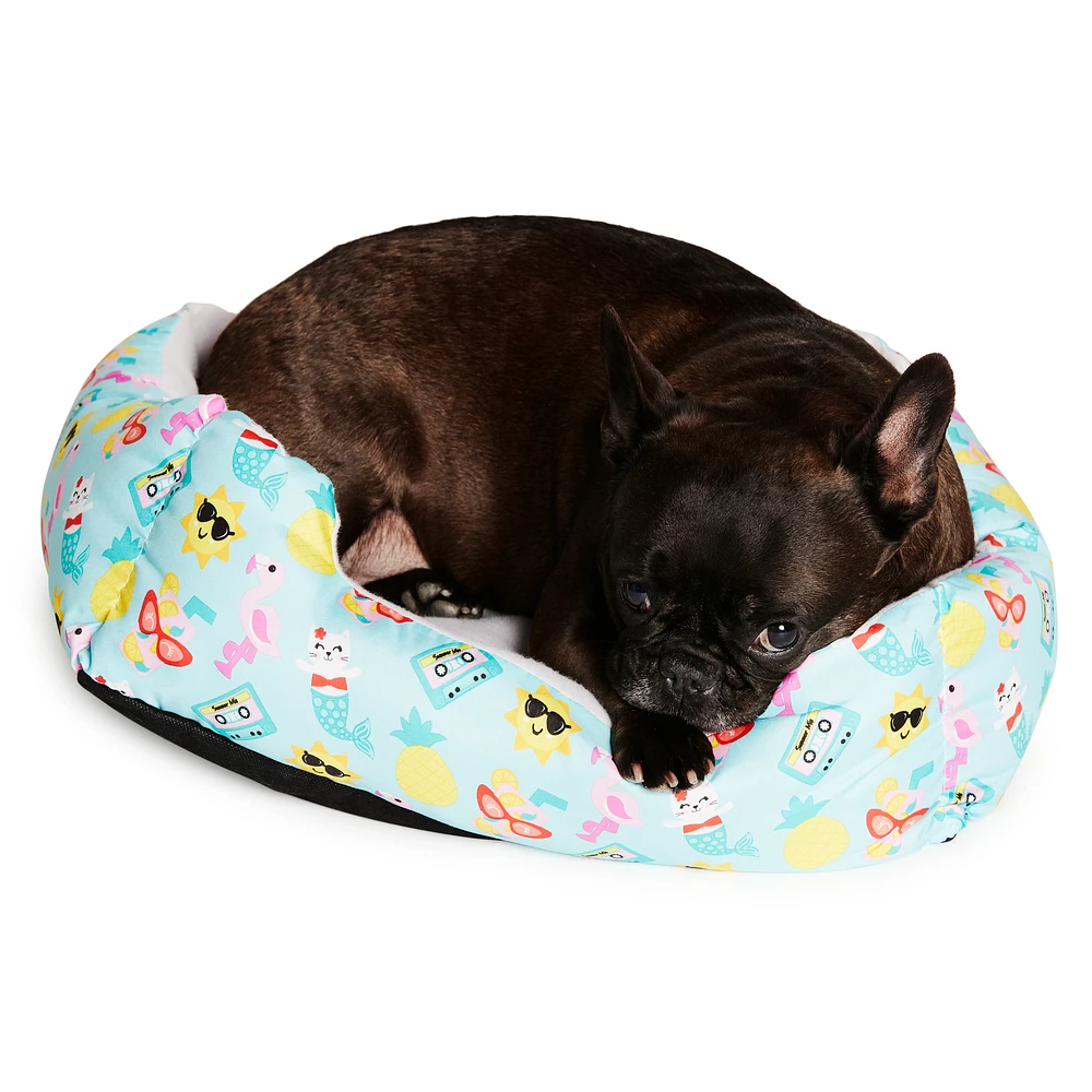 Printed Pet Cuddler Bed 19.5in X 14in