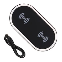 10W Dual Wireless Charger For Qi-Enabled Iphone® & Android™ Smartphones