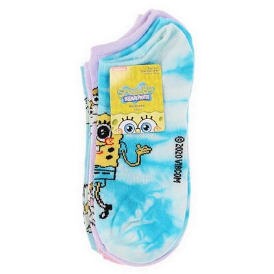 Ladies Spongebob Squarepants™ Tie Dye No Show Socks 5-Pack