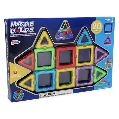 Grafix® Magnebuilds 3D Magnetic Building Blocks 20-Piece Set