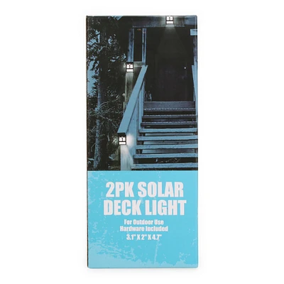 Solar-Powered Deck Lights 2-Pack