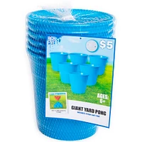 giant yard pong game 6-cup set and ball