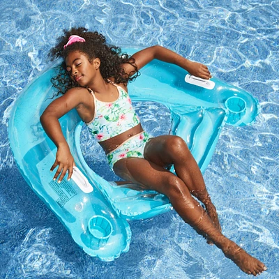 inflatable chair, pool lounger, float, chair with cup holders, lounge toy, raft, holder, supplies