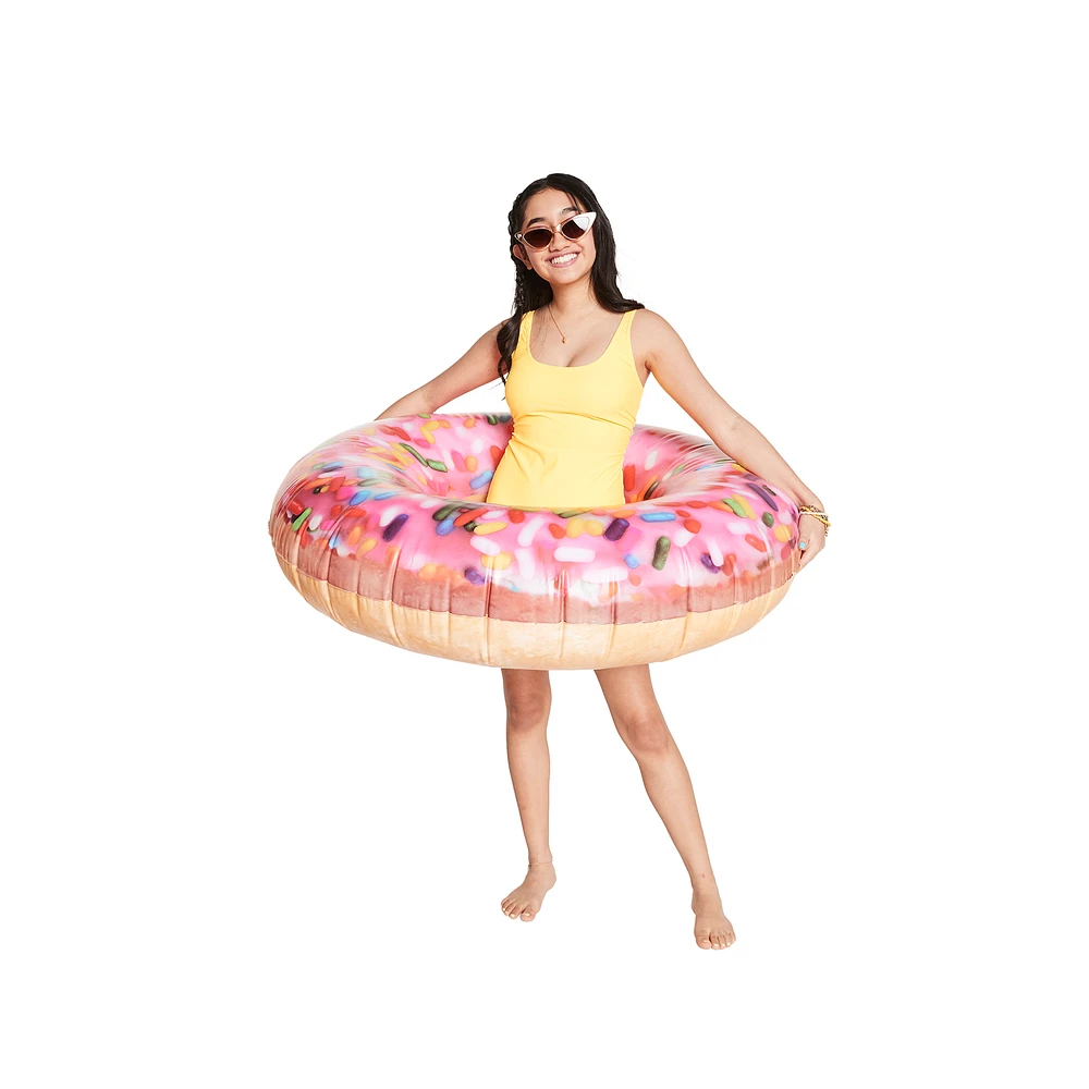 frosted donut inflatable inner tube pool float 40in