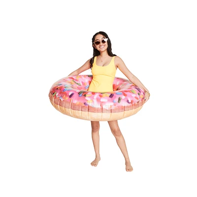 frosted donut inflatable inner tube pool float 40in