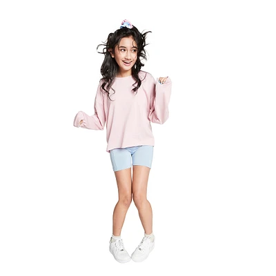 Juniors Cropped Sweatshirt - Pink