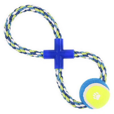 Rope Dog Toy W/ Tennis Ball 7.25in