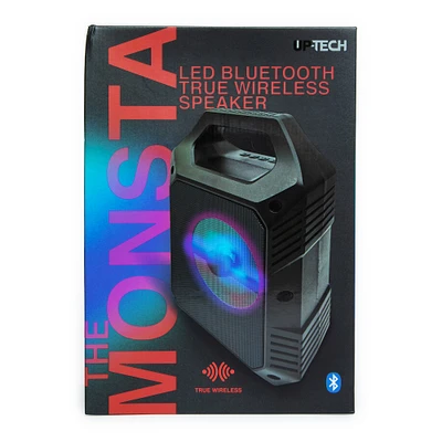 monsta bluetooth LED boombox speaker & FM radio