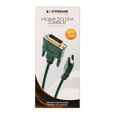 6ft Hdmi To Dvi Cable