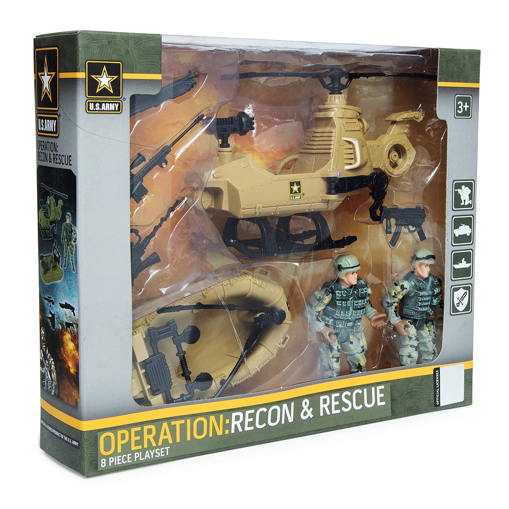 U.S. Army® Operation: Recon & Rescue 8-Piece Action Figure Playset