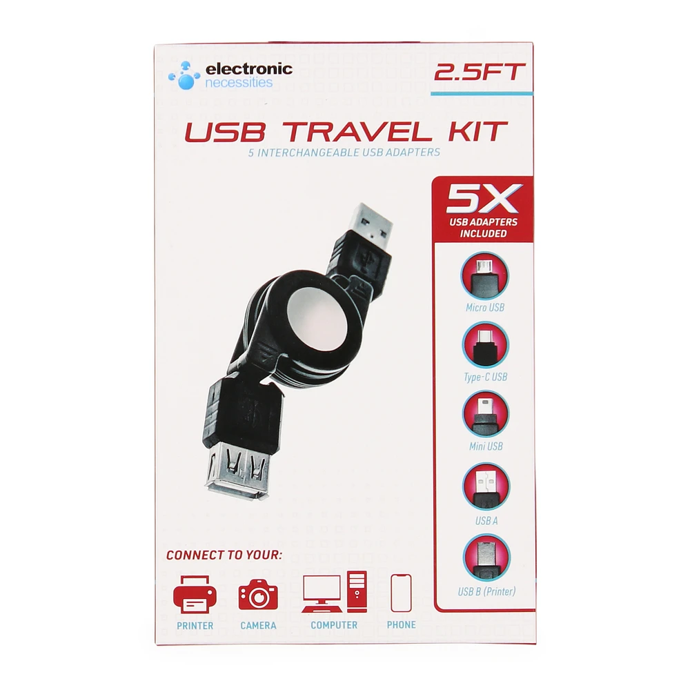 5-in-1 Universal Usb Travel Kit