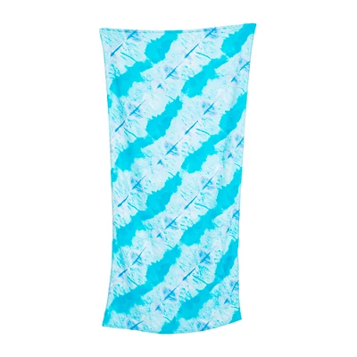 Blue Tie-Dye Beach Towel 30in X 60in