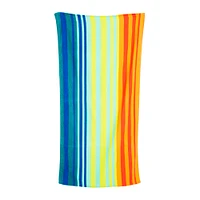 Multicolor Vertical Stripe Beach Towel 30in X 60in
