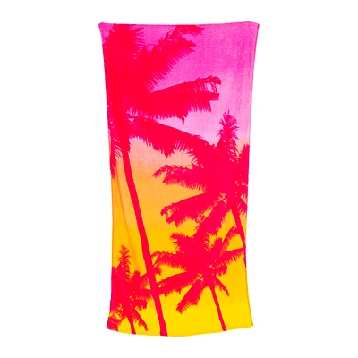 Ombre Palm Tree Beach Towel 30in X 60in