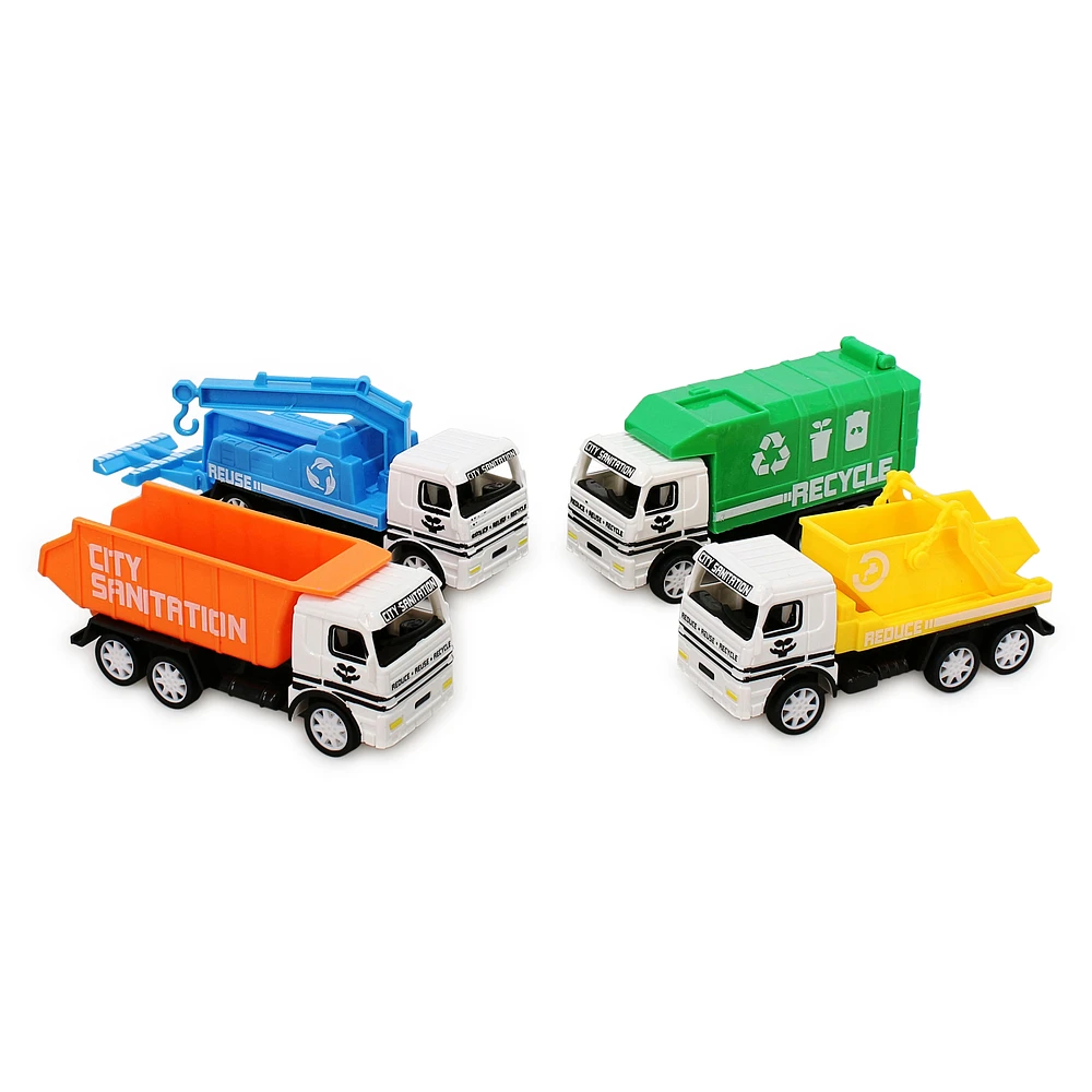 Clean City Crew - Friction Vehicles 4-Pack