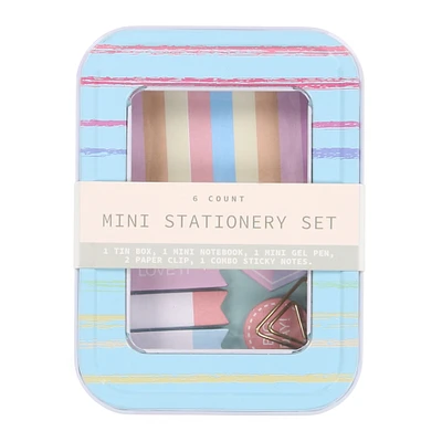 Tin With Mini Stationery Set 6-Piece