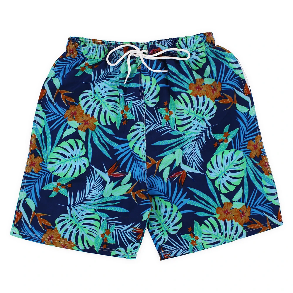 young men's board shorts swimwear - tropical