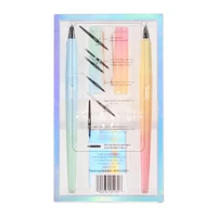 calligraphy fountain pen 2-pack with 4 ink cartridges