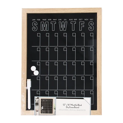 Framed Calendar Chalkboards 12in X 16in