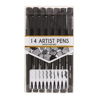 Artist Pens 14-Count, Assorted Tip Sizes