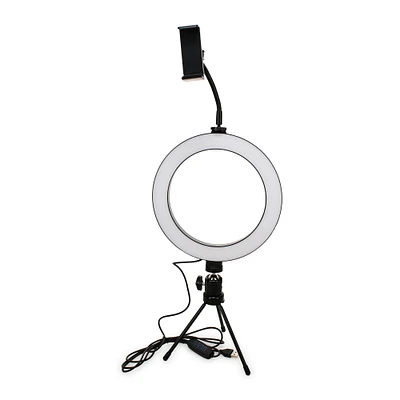 8in studio ring light phone mount with remote