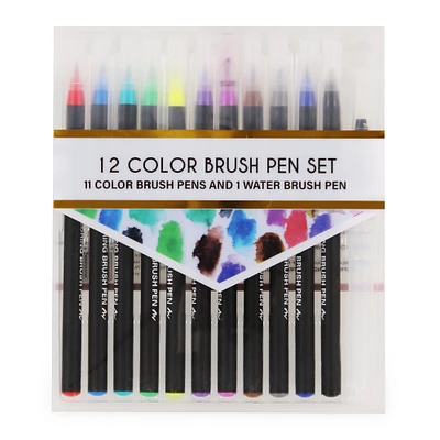 watercolor brush pens set 12-piece