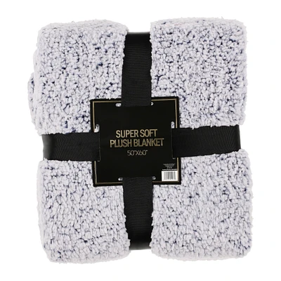 marled super-soft plush sherpa blanket 50in x 60in