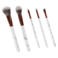 Makeup Brushes & Glitter Pouch 6-Piece Set
