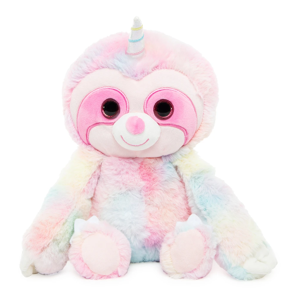 tie dye unicorn sloth stuffed animal 10in