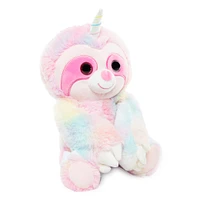 tie dye unicorn sloth stuffed animal 10in