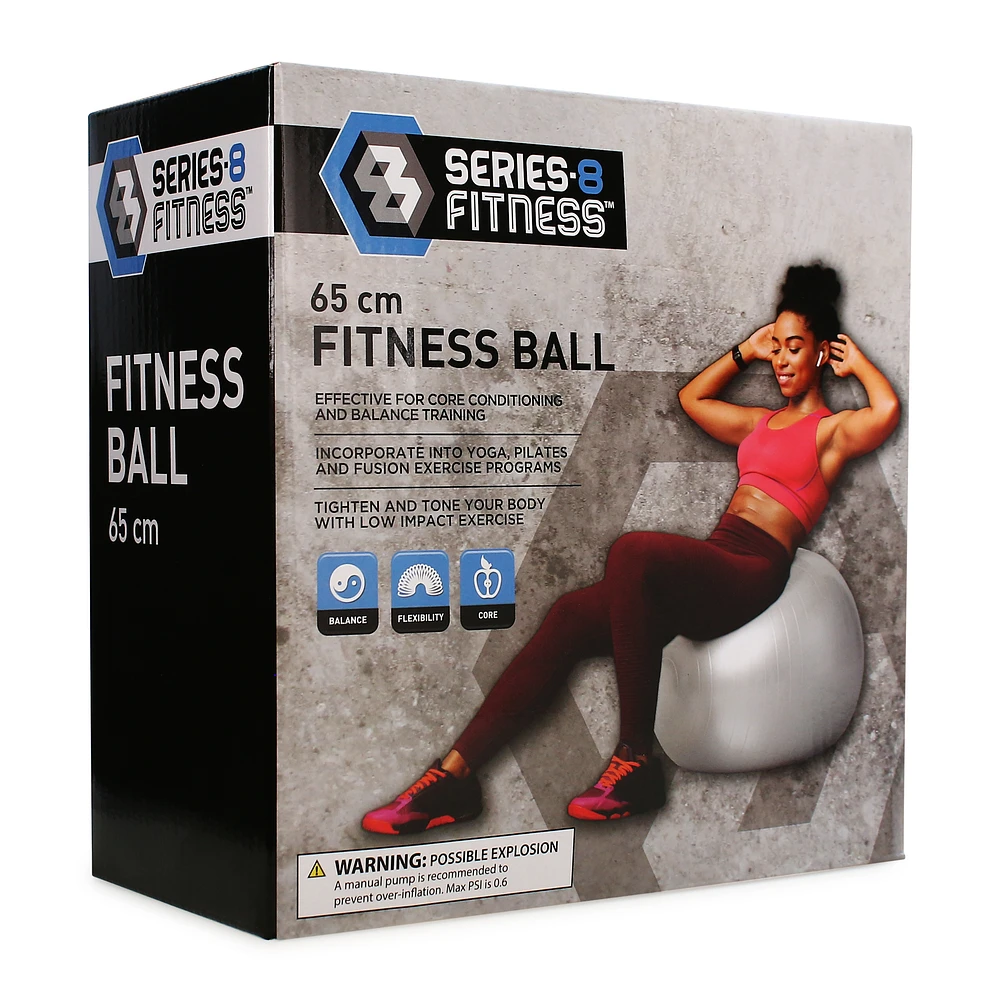 series-8 fitness™ yoga & exercise ball 65cm/25.6in