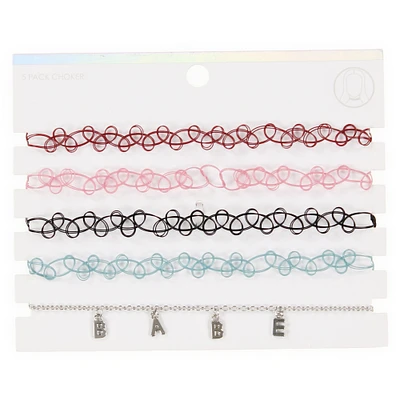 Tattoo Choker Necklace 5-Pack