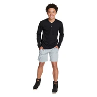 Young Men's Long Sleeve Henley Tee