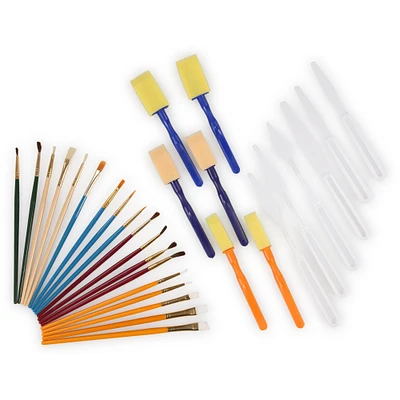 Mixed Media Paintbrush Set 30-Count