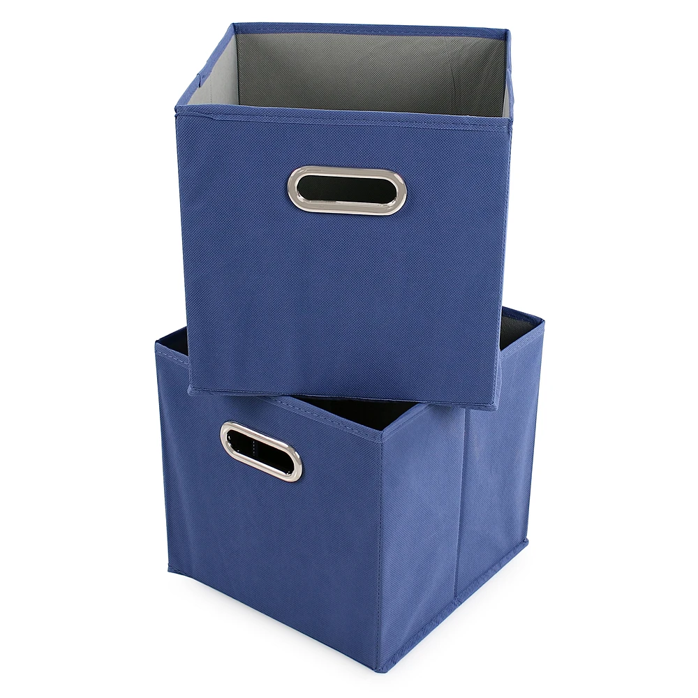 2-pack collapsible fabric storage cubes 10in
